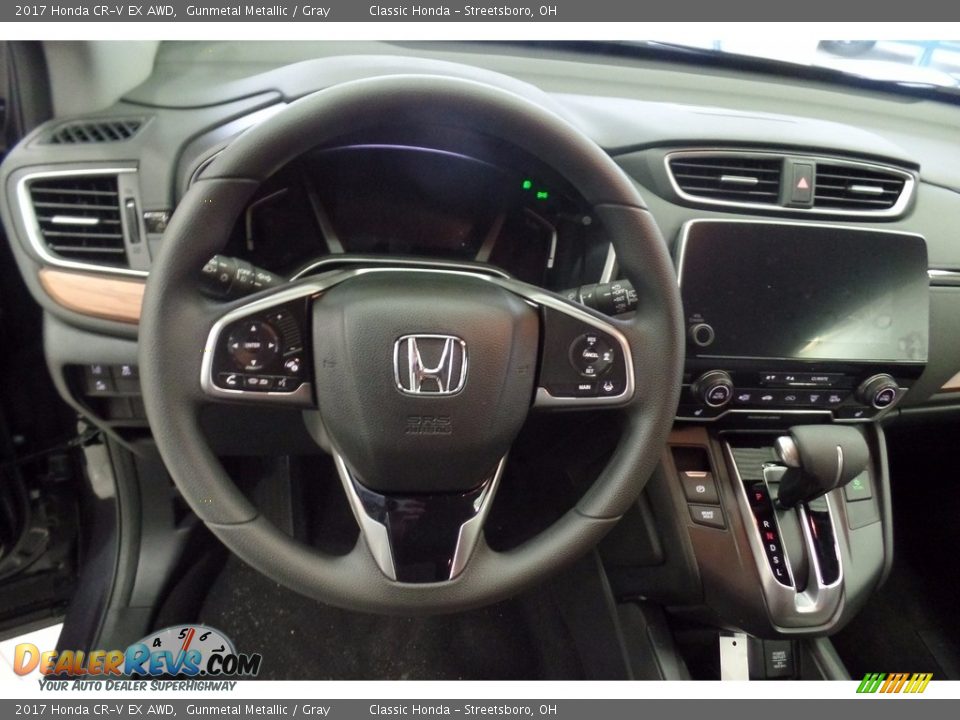 2017 Honda CR-V EX AWD Gunmetal Metallic / Gray Photo #7