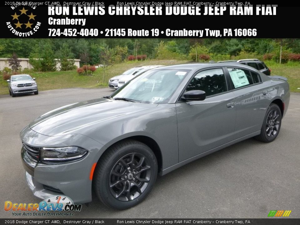 2018 Dodge Charger GT AWD Destroyer Gray / Black Photo #1