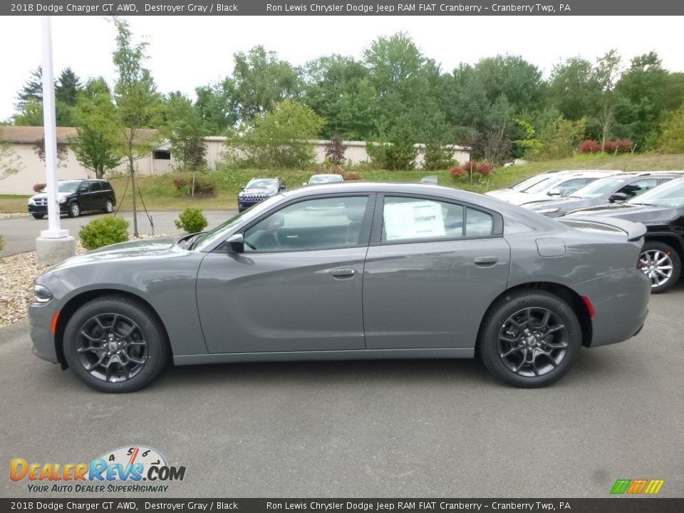 2018 Dodge Charger GT AWD Destroyer Gray / Black Photo #2