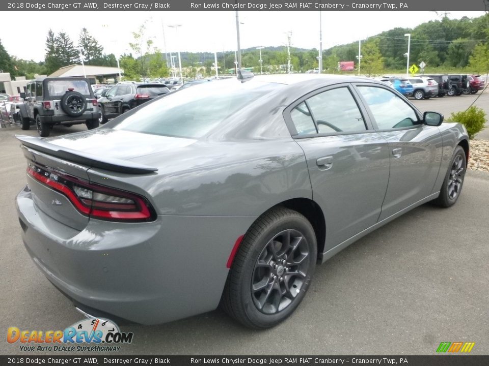 2018 Dodge Charger GT AWD Destroyer Gray / Black Photo #5