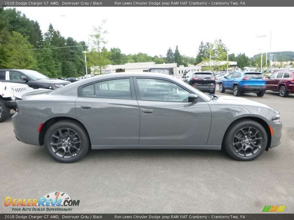 2018 Dodge Charger GT AWD Destroyer Gray / Black Photo #6