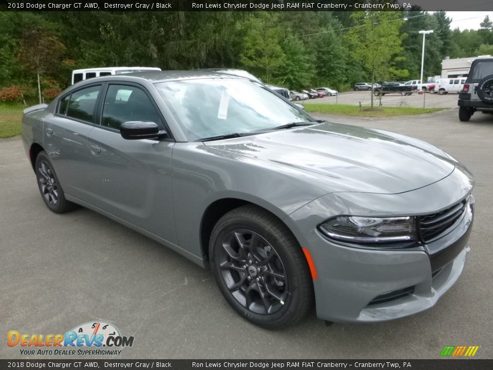 2018 Dodge Charger GT AWD Destroyer Gray / Black Photo #7