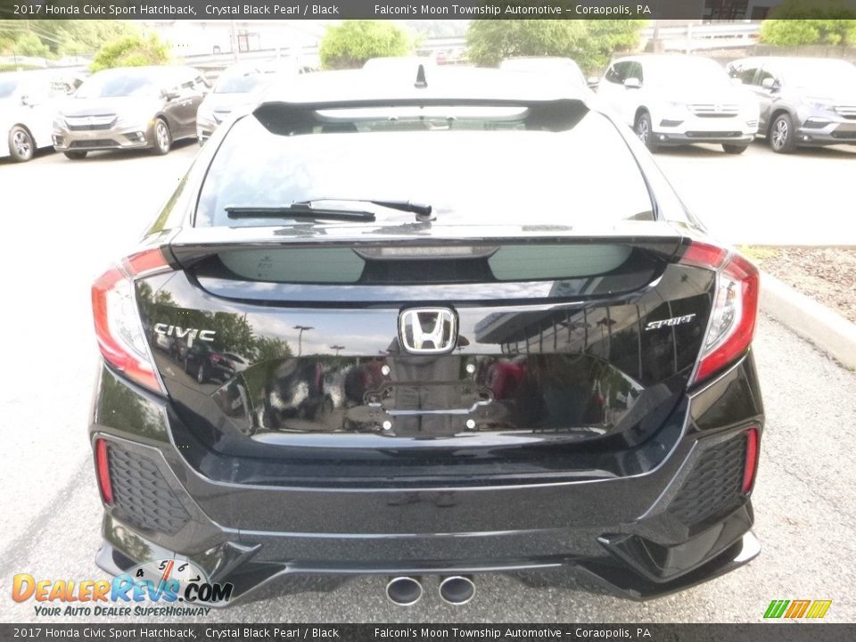2017 Honda Civic Sport Hatchback Crystal Black Pearl / Black Photo #3