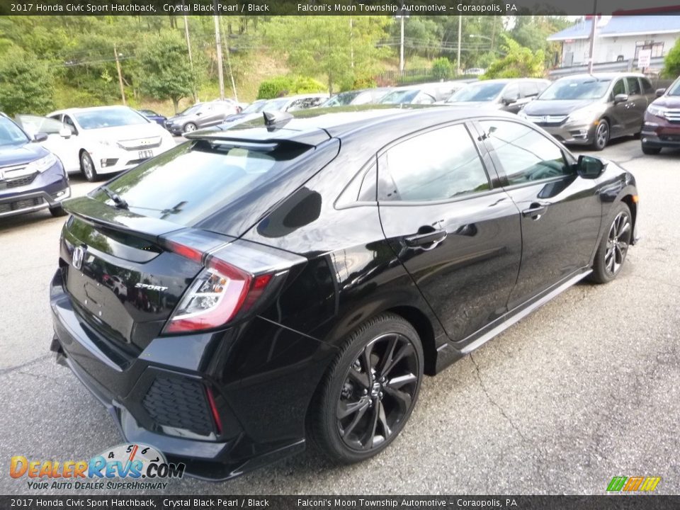 2017 Honda Civic Sport Hatchback Crystal Black Pearl / Black Photo #4