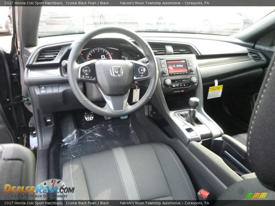 Black Interior - 2017 Honda Civic Sport Hatchback Photo #10