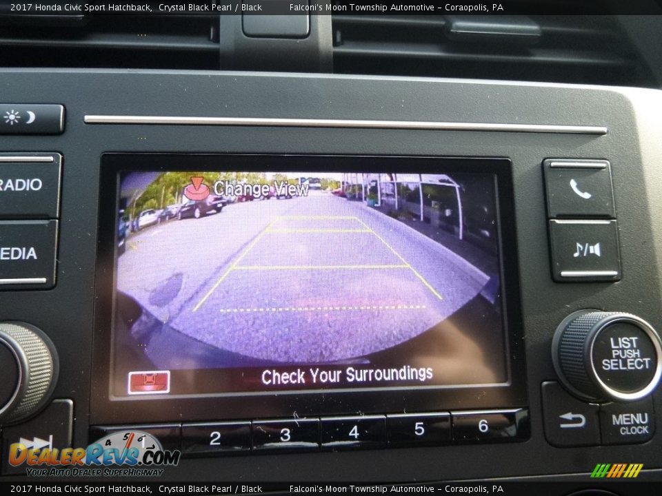 2017 Honda Civic Sport Hatchback Crystal Black Pearl / Black Photo #15