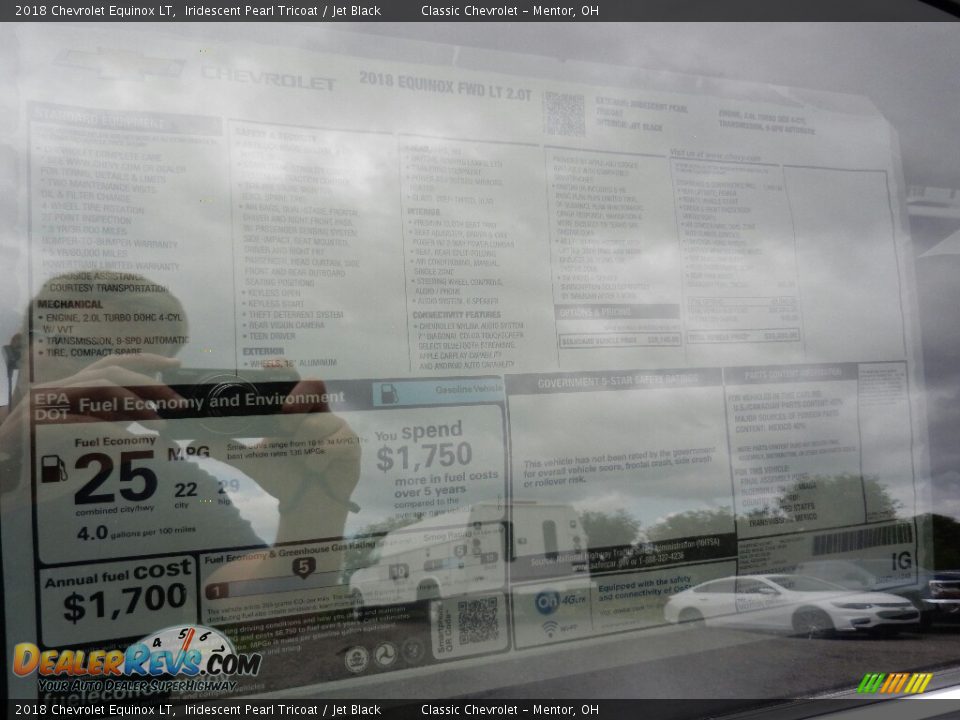 2018 Chevrolet Equinox LT Iridescent Pearl Tricoat / Jet Black Photo #6