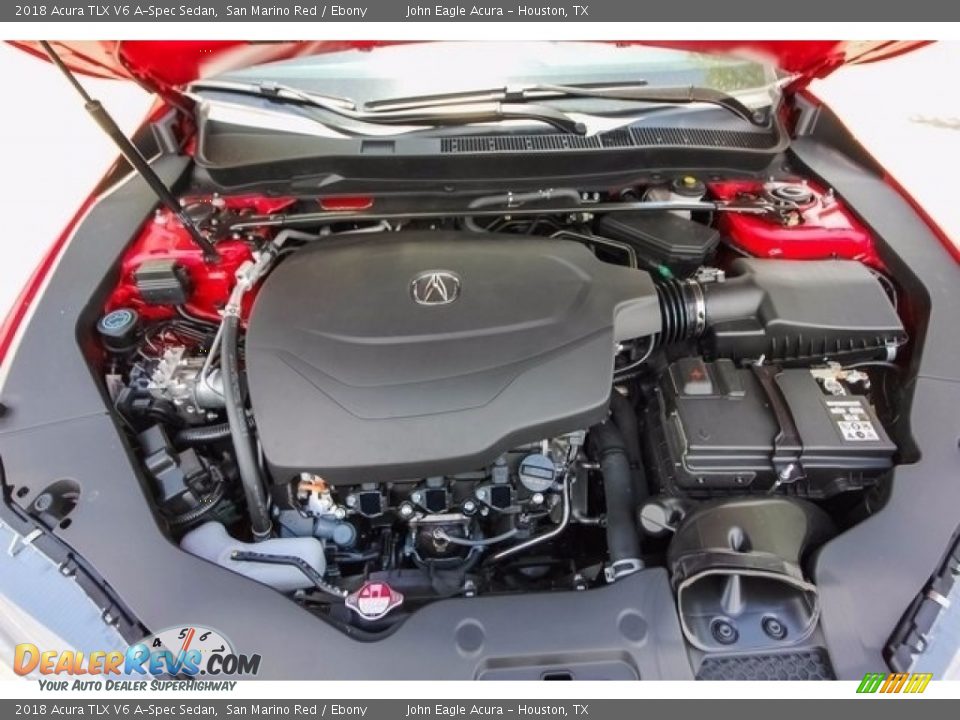 2018 Acura TLX V6 A-Spec Sedan San Marino Red / Ebony Photo #23