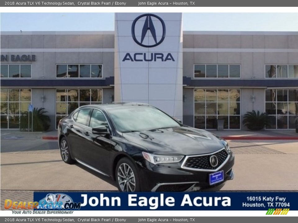 2018 Acura TLX V6 Technology Sedan Crystal Black Pearl / Ebony Photo #1