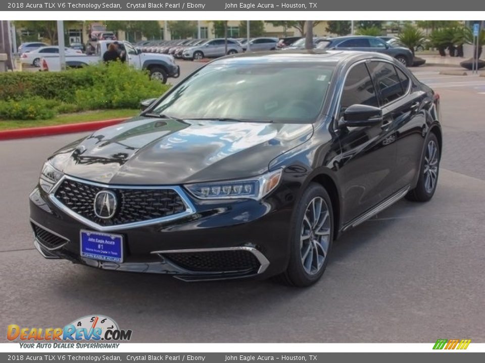 2018 Acura TLX V6 Technology Sedan Crystal Black Pearl / Ebony Photo #3
