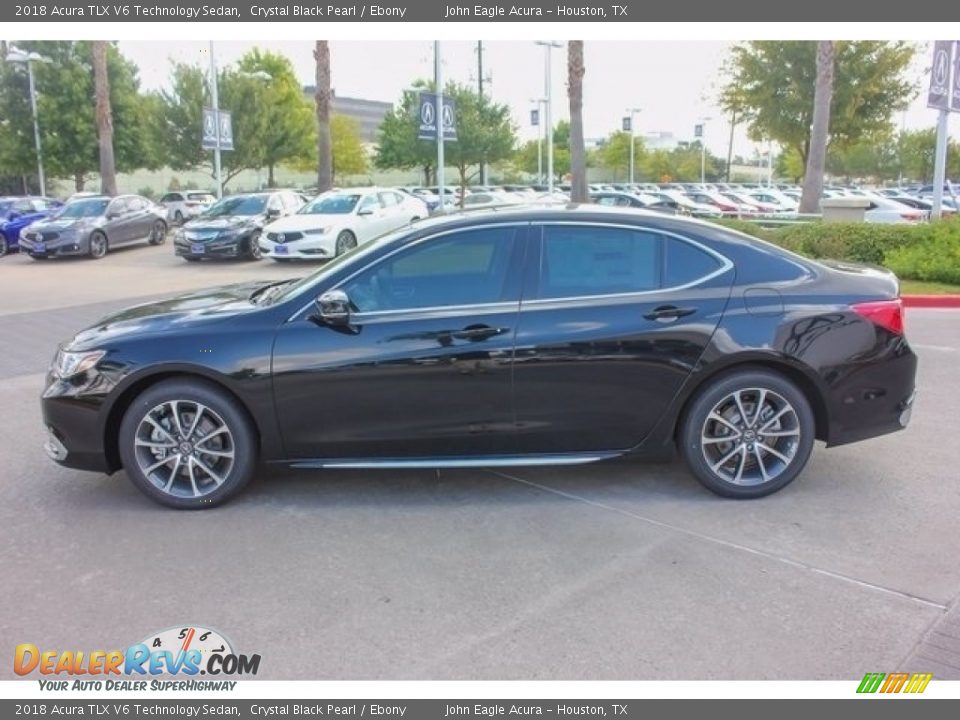 2018 Acura TLX V6 Technology Sedan Crystal Black Pearl / Ebony Photo #4