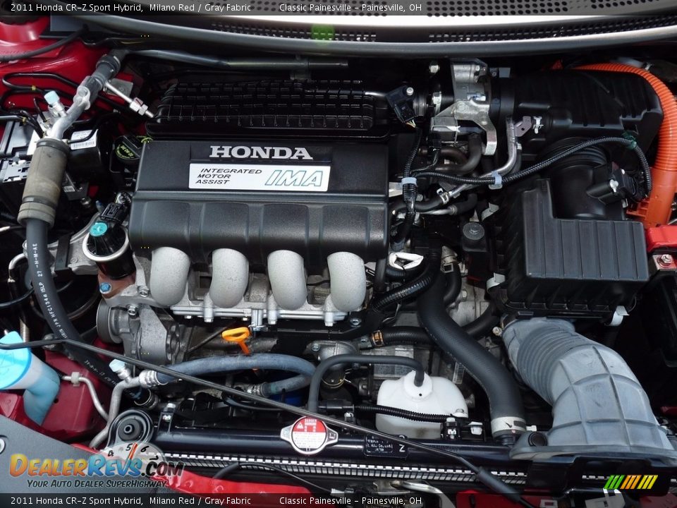 2011 Honda CR-Z Sport Hybrid Milano Red / Gray Fabric Photo #6
