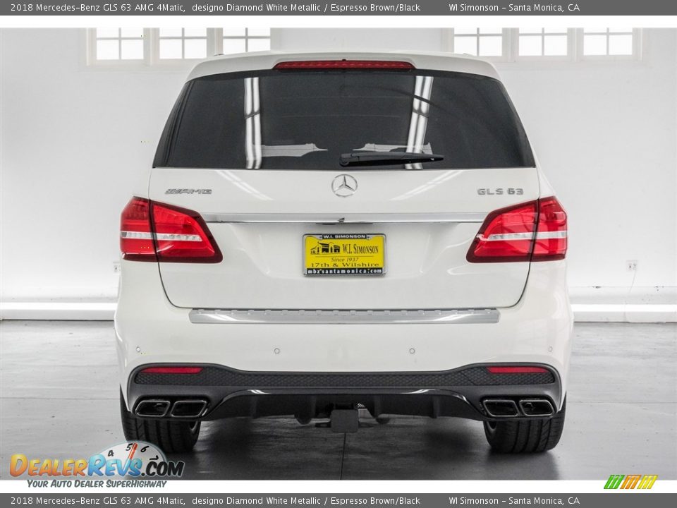 2018 Mercedes-Benz GLS 63 AMG 4Matic designo Diamond White Metallic / Espresso Brown/Black Photo #3