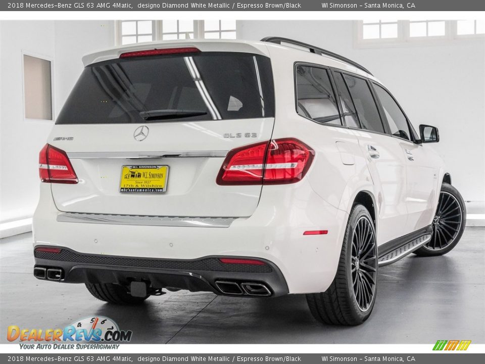 2018 Mercedes-Benz GLS 63 AMG 4Matic designo Diamond White Metallic / Espresso Brown/Black Photo #17