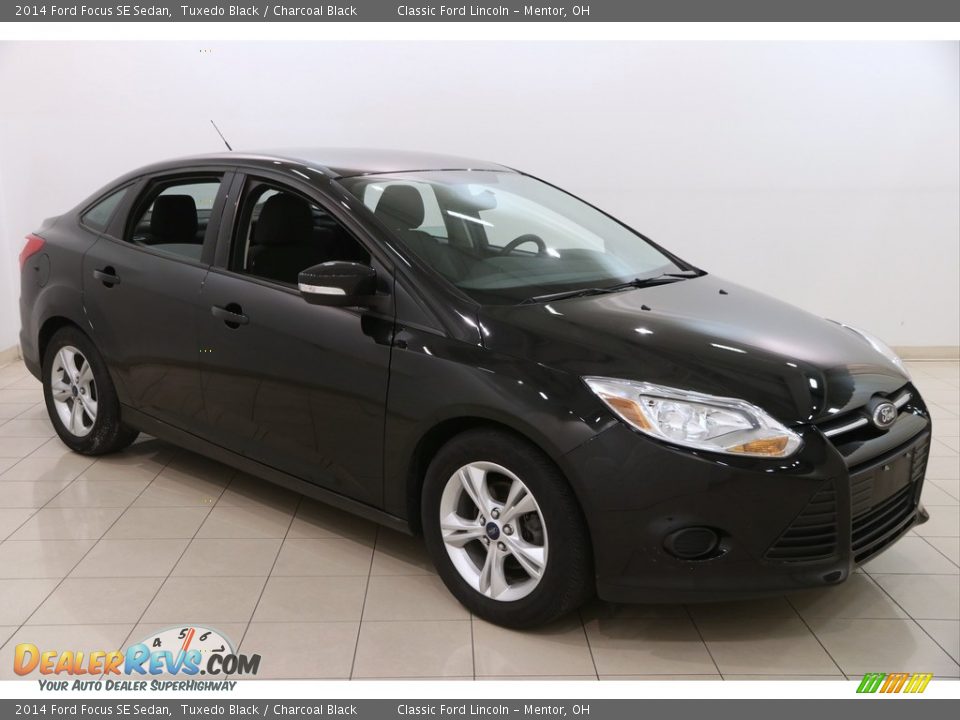 2014 Ford Focus SE Sedan Tuxedo Black / Charcoal Black Photo #1