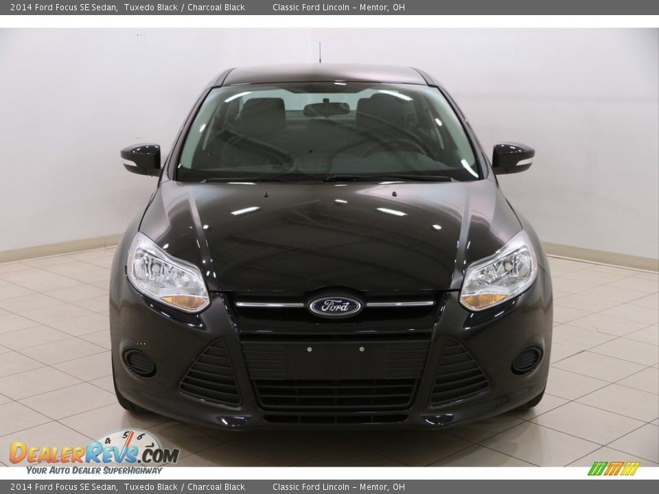2014 Ford Focus SE Sedan Tuxedo Black / Charcoal Black Photo #2