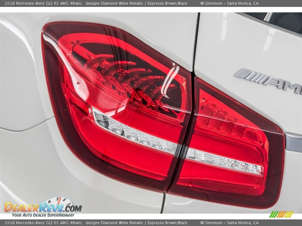 2018 Mercedes-Benz GLS 63 AMG 4Matic designo Diamond White Metallic / Espresso Brown/Black Photo #25