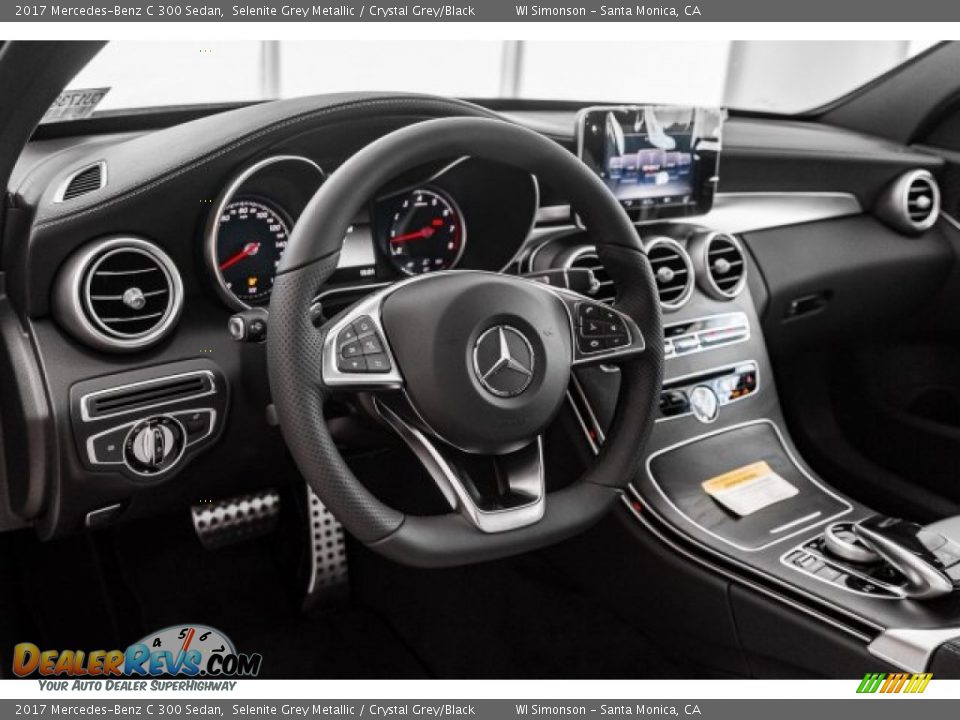 2017 Mercedes-Benz C 300 Sedan Selenite Grey Metallic / Crystal Grey/Black Photo #6
