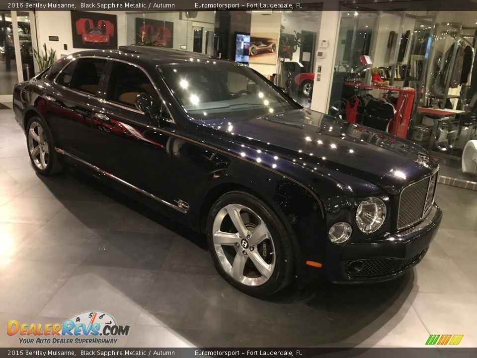2016 Bentley Mulsanne Black Sapphire Metallic / Autumn Photo #12