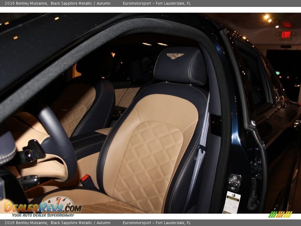 2016 Bentley Mulsanne Black Sapphire Metallic / Autumn Photo #38