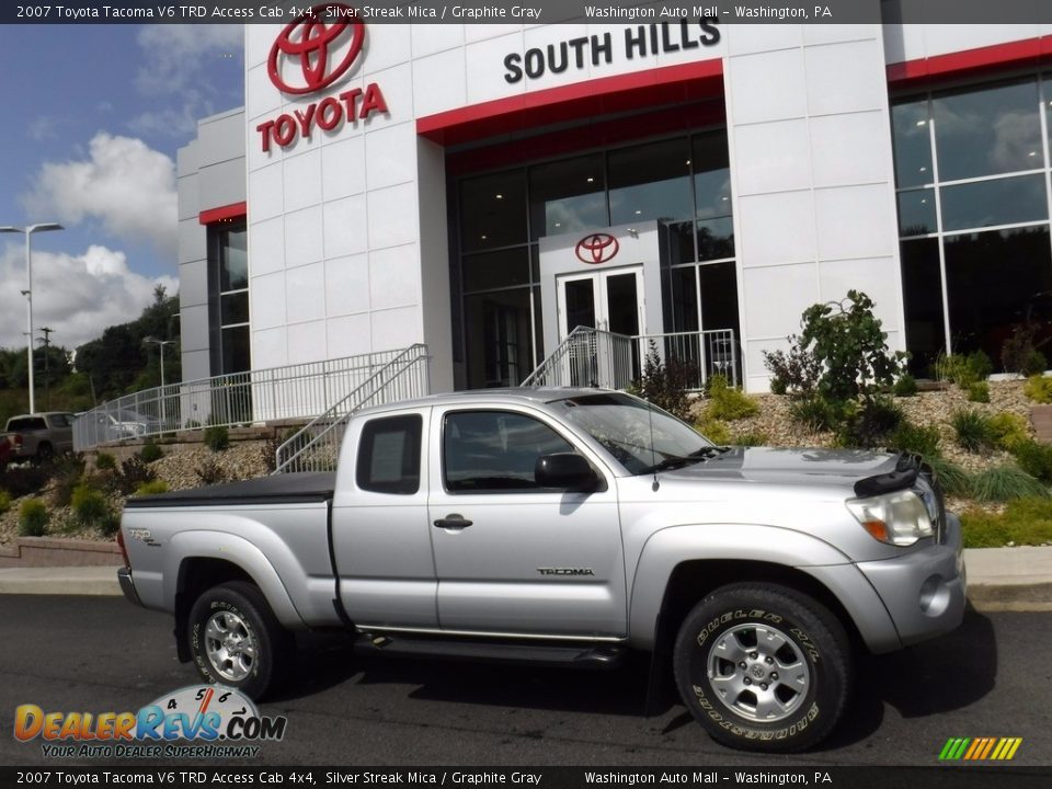 2007 Toyota Tacoma V6 TRD Access Cab 4x4 Silver Streak Mica / Graphite Gray Photo #2