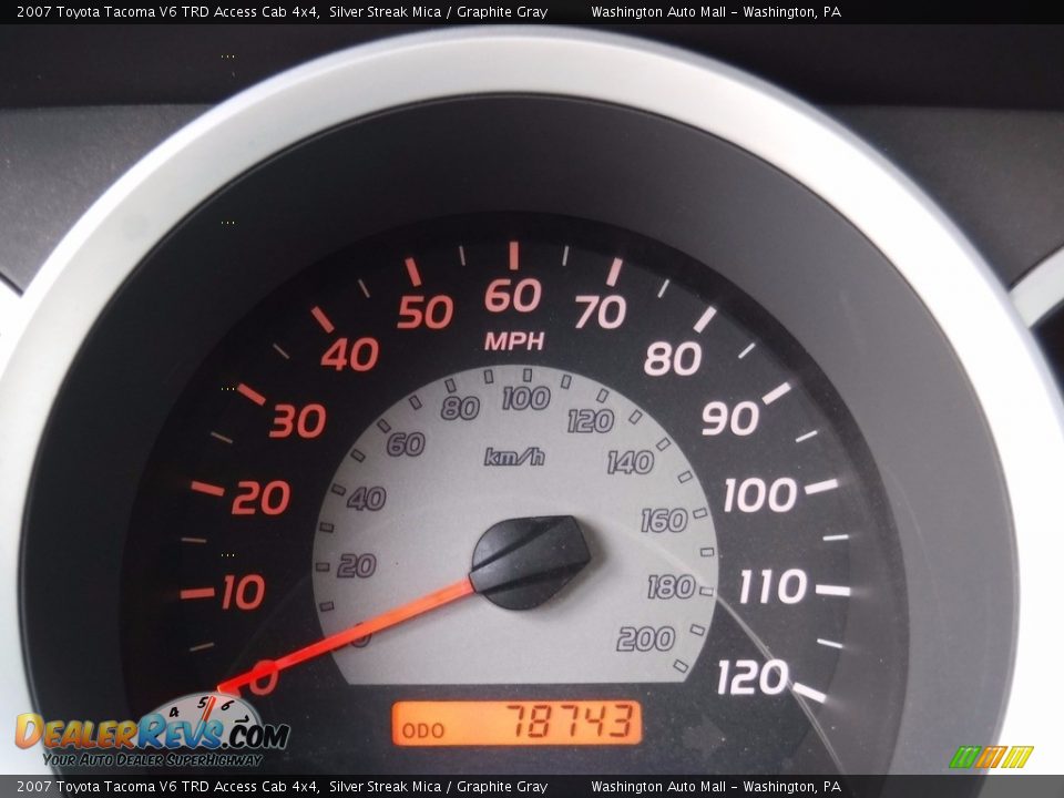 2007 Toyota Tacoma V6 TRD Access Cab 4x4 Silver Streak Mica / Graphite Gray Photo #25