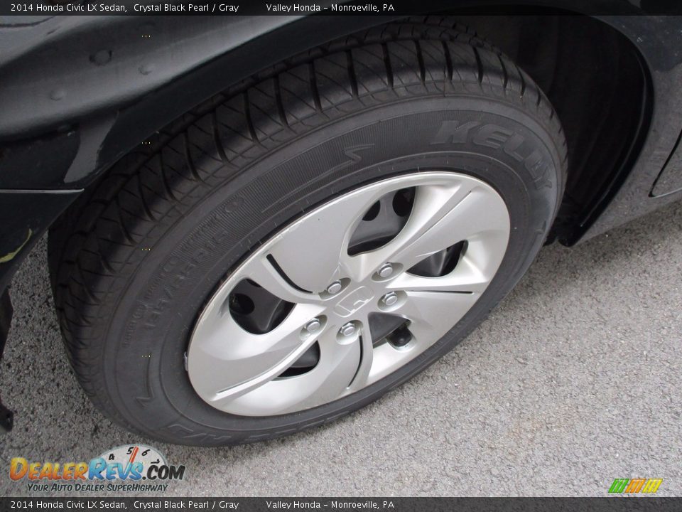 2014 Honda Civic LX Sedan Crystal Black Pearl / Gray Photo #6