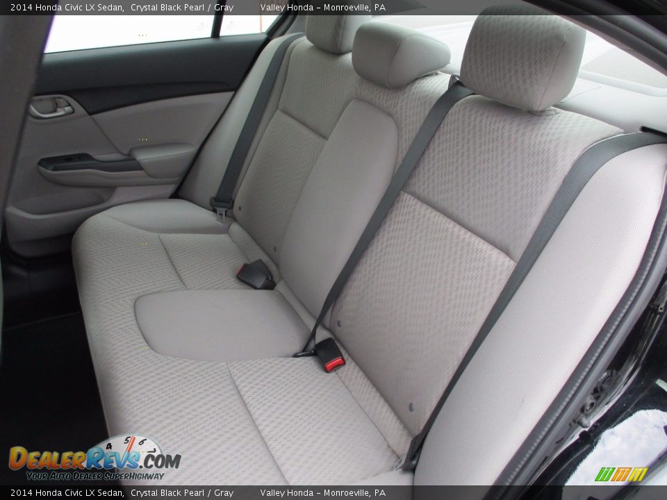 2014 Honda Civic LX Sedan Crystal Black Pearl / Gray Photo #12
