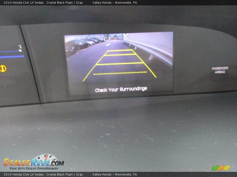 2014 Honda Civic LX Sedan Crystal Black Pearl / Gray Photo #16