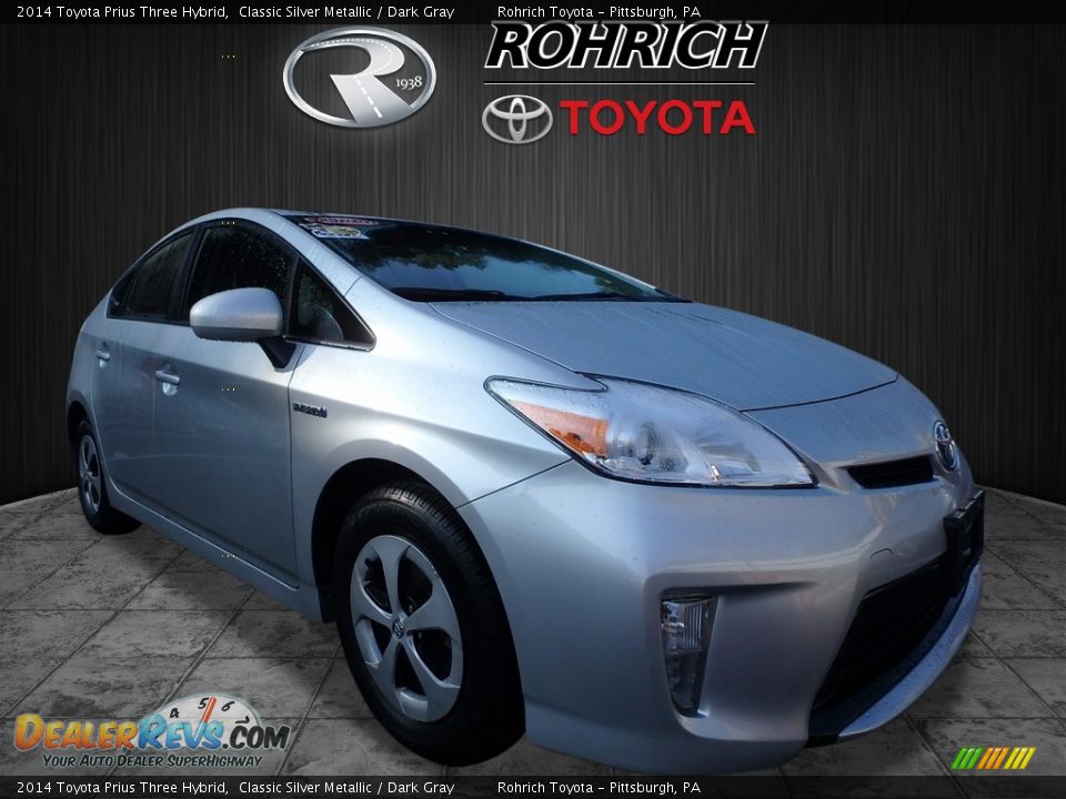 2014 Toyota Prius Three Hybrid Classic Silver Metallic / Dark Gray Photo #1