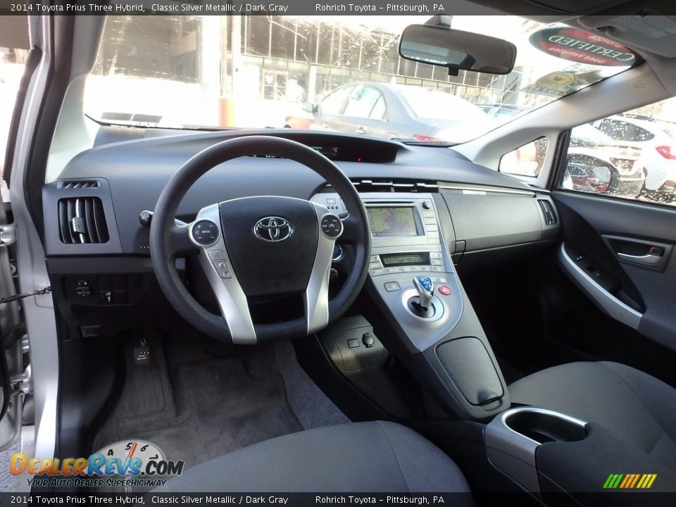 2014 Toyota Prius Three Hybrid Classic Silver Metallic / Dark Gray Photo #8