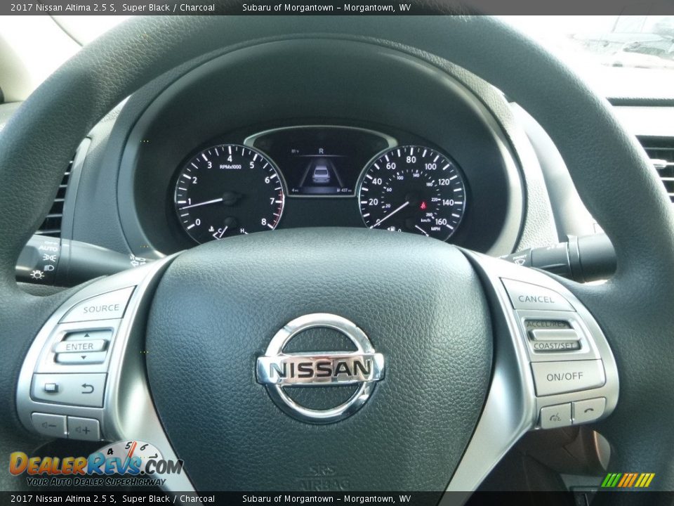 2017 Nissan Altima 2.5 S Super Black / Charcoal Photo #18