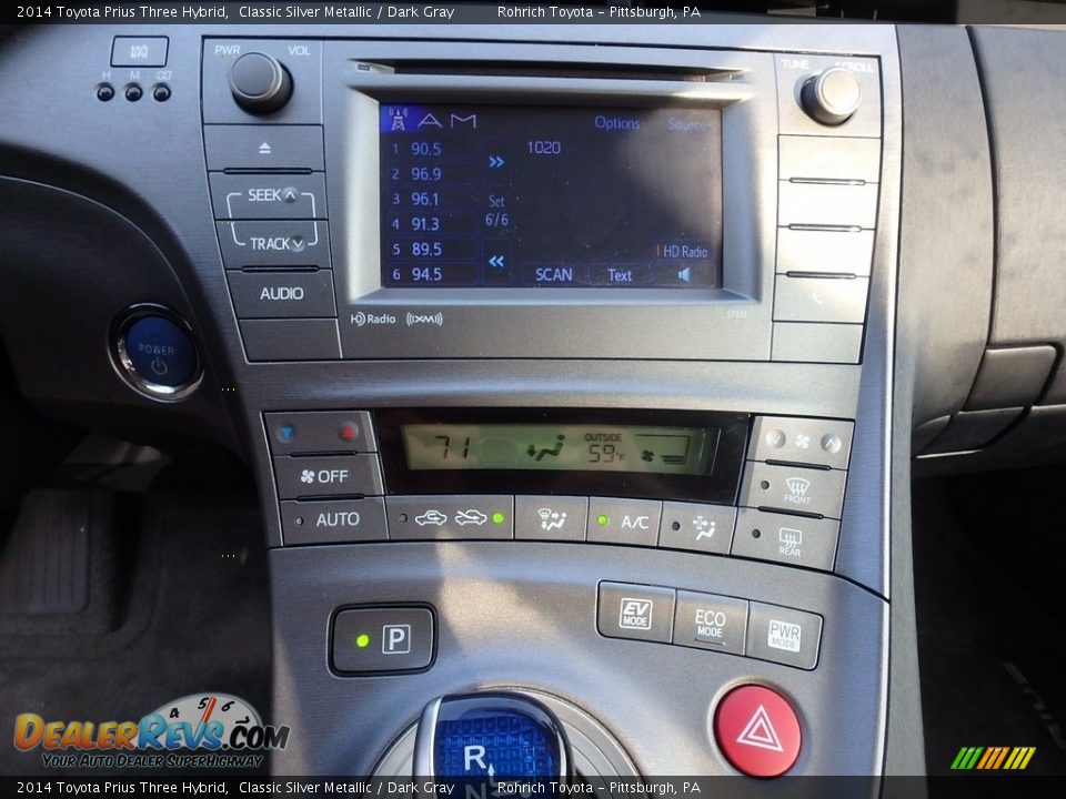 2014 Toyota Prius Three Hybrid Classic Silver Metallic / Dark Gray Photo #25