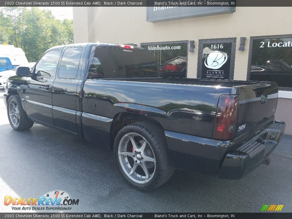 2003 Chevrolet Silverado 1500 SS Extended Cab AWD Black / Dark Charcoal Photo #3