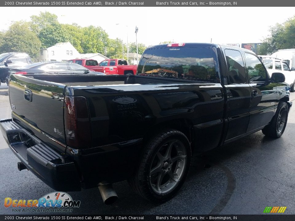 2003 Chevrolet Silverado 1500 SS Extended Cab AWD Black / Dark Charcoal Photo #6