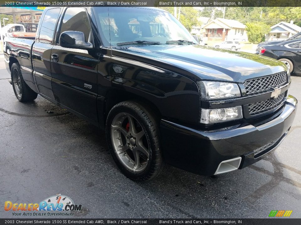 2003 Chevrolet Silverado 1500 SS Extended Cab AWD Black / Dark Charcoal Photo #7