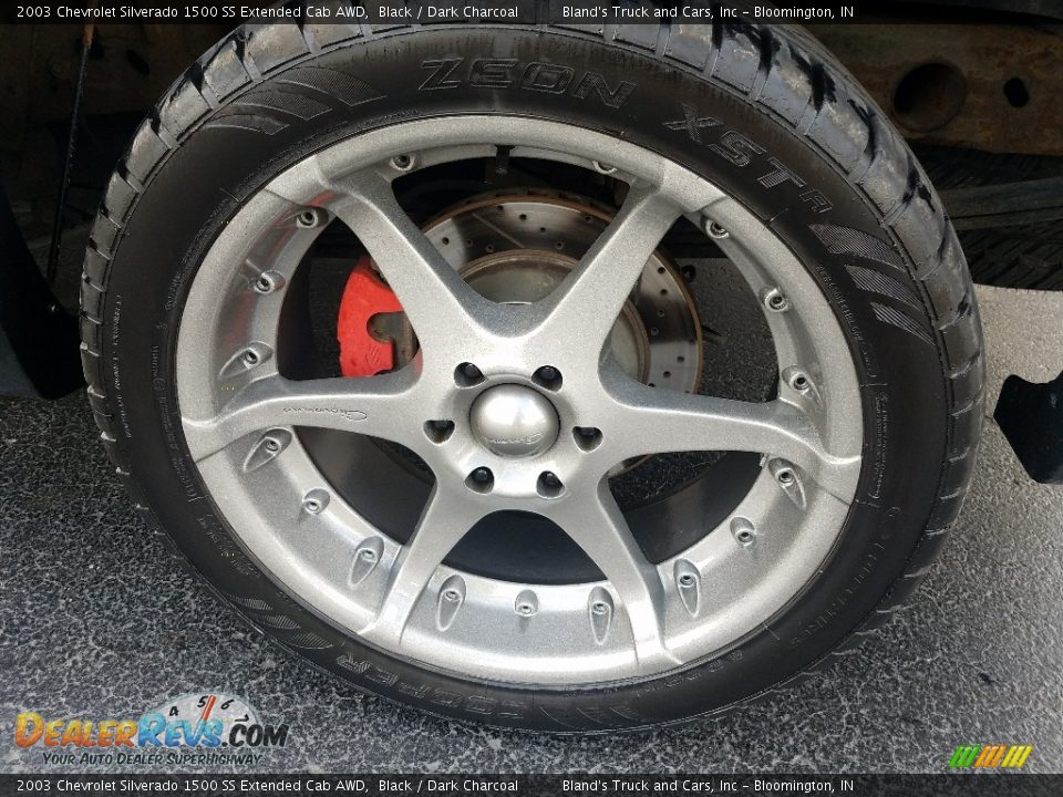 2003 Chevrolet Silverado 1500 SS Extended Cab AWD Black / Dark Charcoal Photo #9