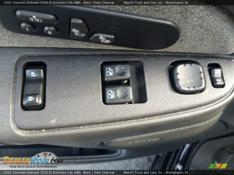 2003 Chevrolet Silverado 1500 SS Extended Cab AWD Black / Dark Charcoal Photo #13