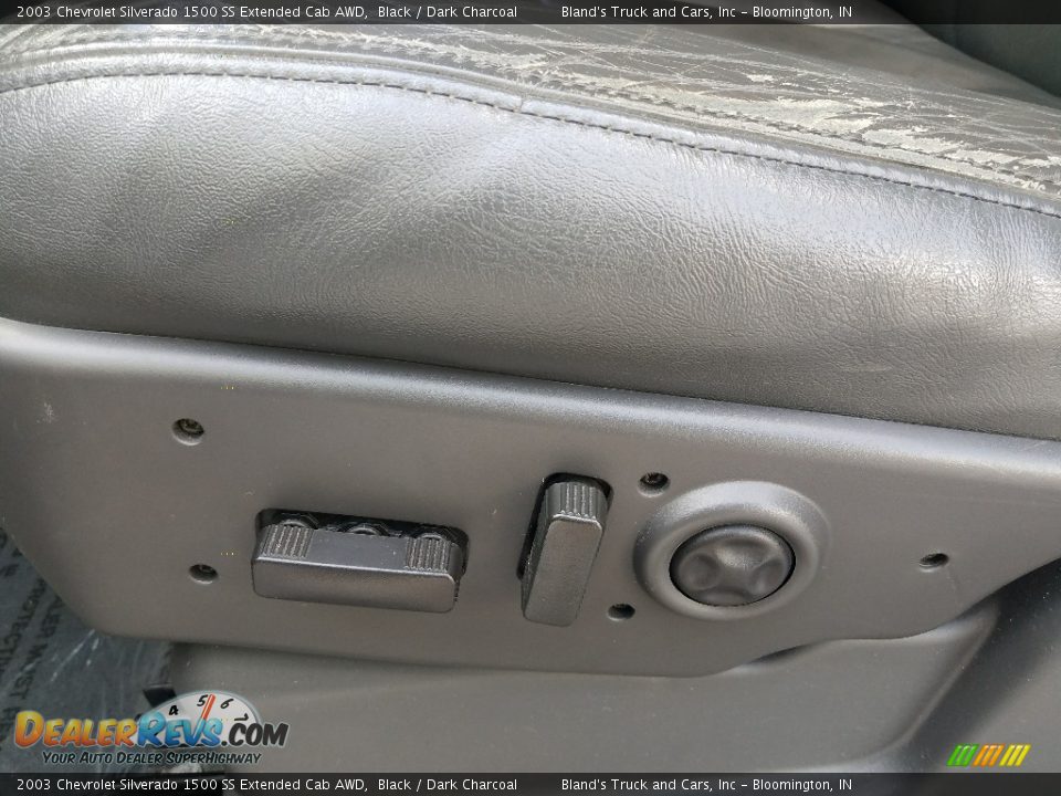 2003 Chevrolet Silverado 1500 SS Extended Cab AWD Black / Dark Charcoal Photo #14