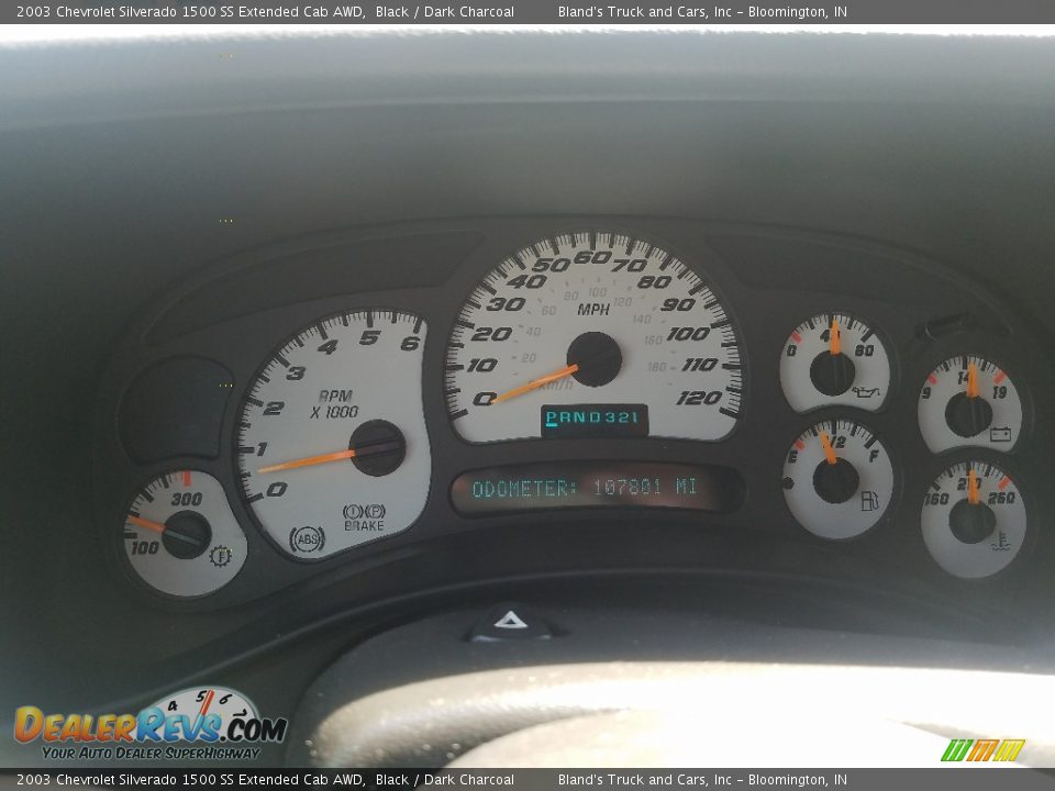 2003 Chevrolet Silverado 1500 SS Extended Cab AWD Black / Dark Charcoal Photo #23