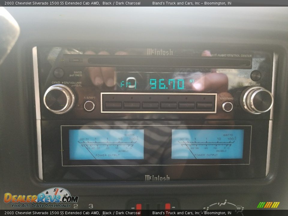 2003 Chevrolet Silverado 1500 SS Extended Cab AWD Black / Dark Charcoal Photo #25