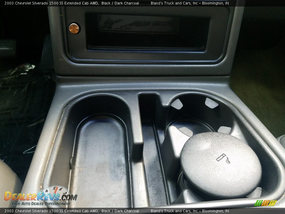 2003 Chevrolet Silverado 1500 SS Extended Cab AWD Black / Dark Charcoal Photo #28