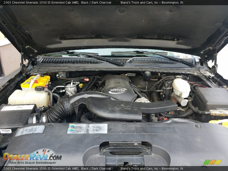 2003 Chevrolet Silverado 1500 SS Extended Cab AWD Black / Dark Charcoal Photo #36