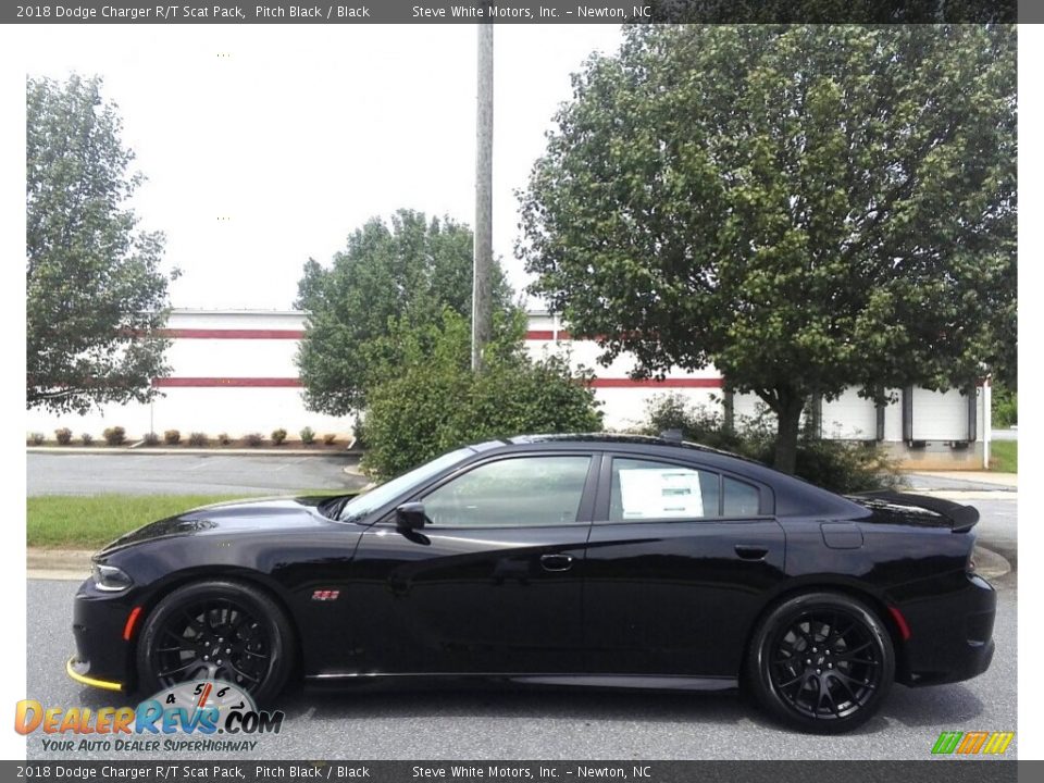 2018 Dodge Charger R/T Scat Pack Pitch Black / Black Photo #1
