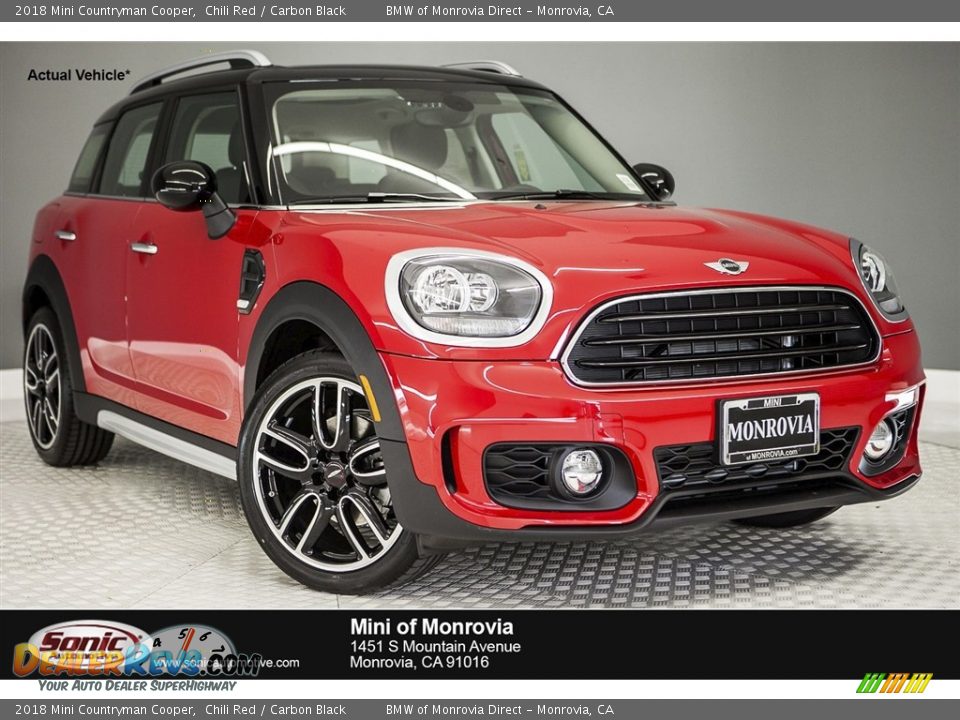 2018 Mini Countryman Cooper Chili Red / Carbon Black Photo #1