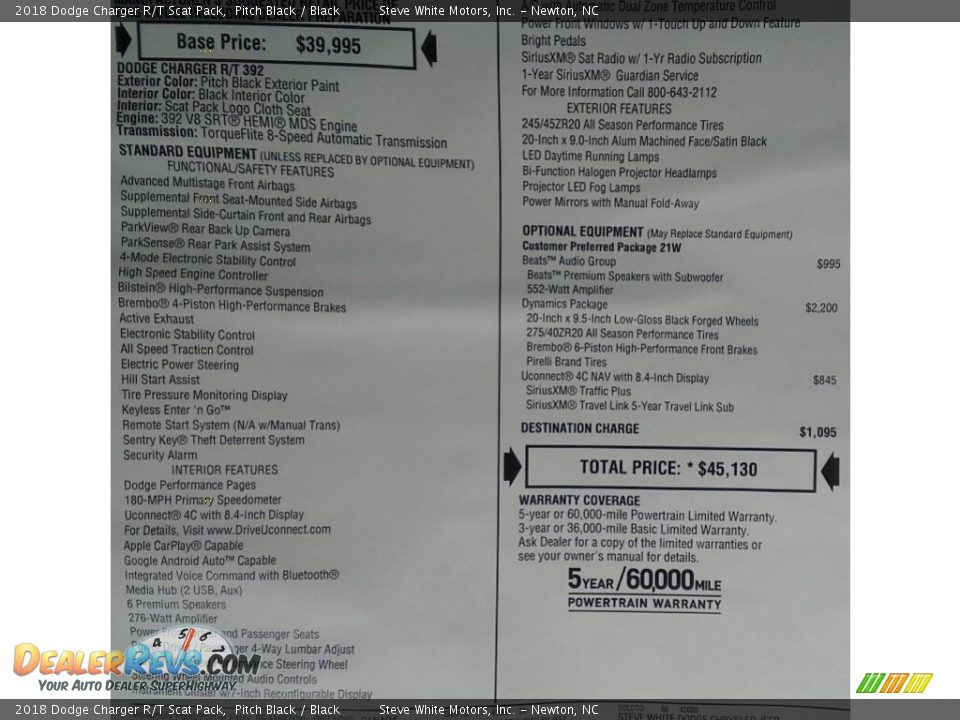 2018 Dodge Charger R/T Scat Pack Pitch Black / Black Photo #35