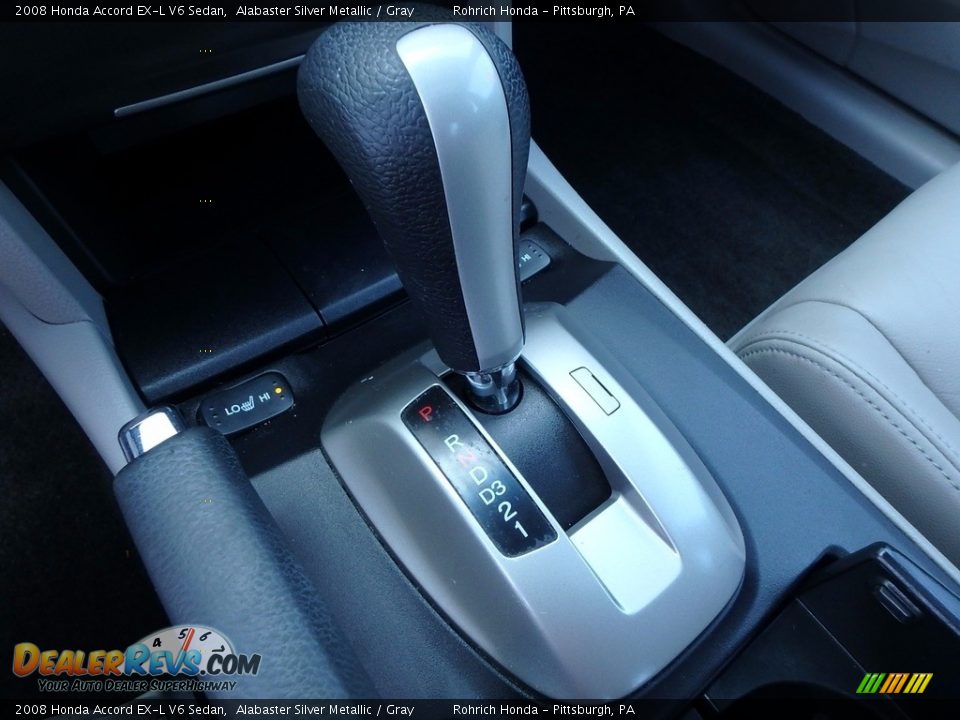 2008 Honda Accord EX-L V6 Sedan Alabaster Silver Metallic / Gray Photo #23