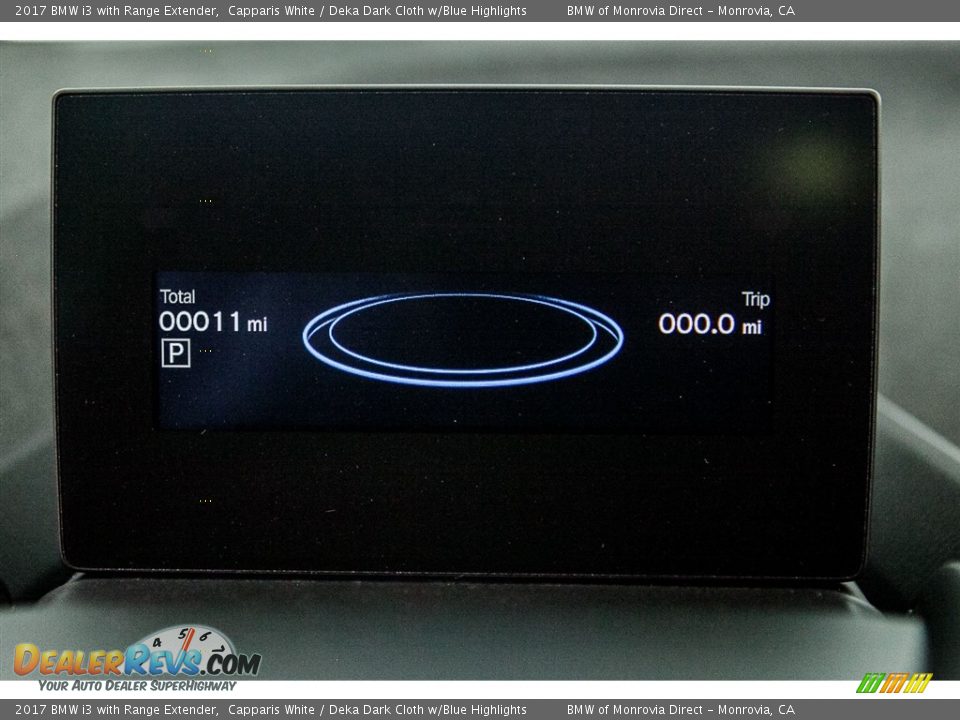 2017 BMW i3 with Range Extender Capparis White / Deka Dark Cloth w/Blue Highlights Photo #7