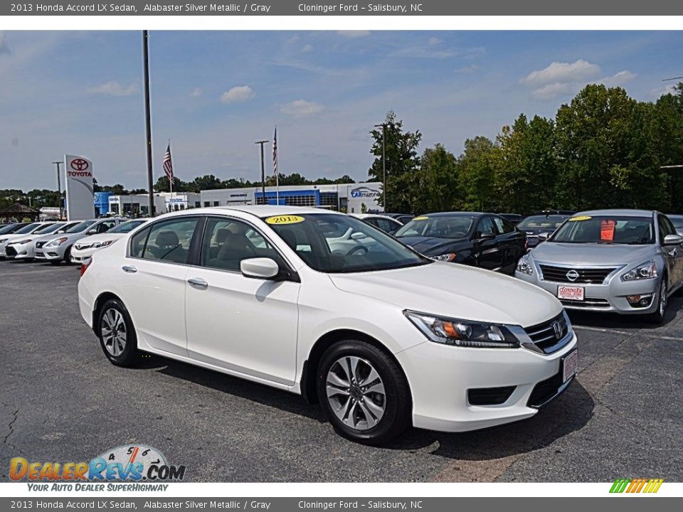2013 Honda Accord LX Sedan Alabaster Silver Metallic / Gray Photo #1