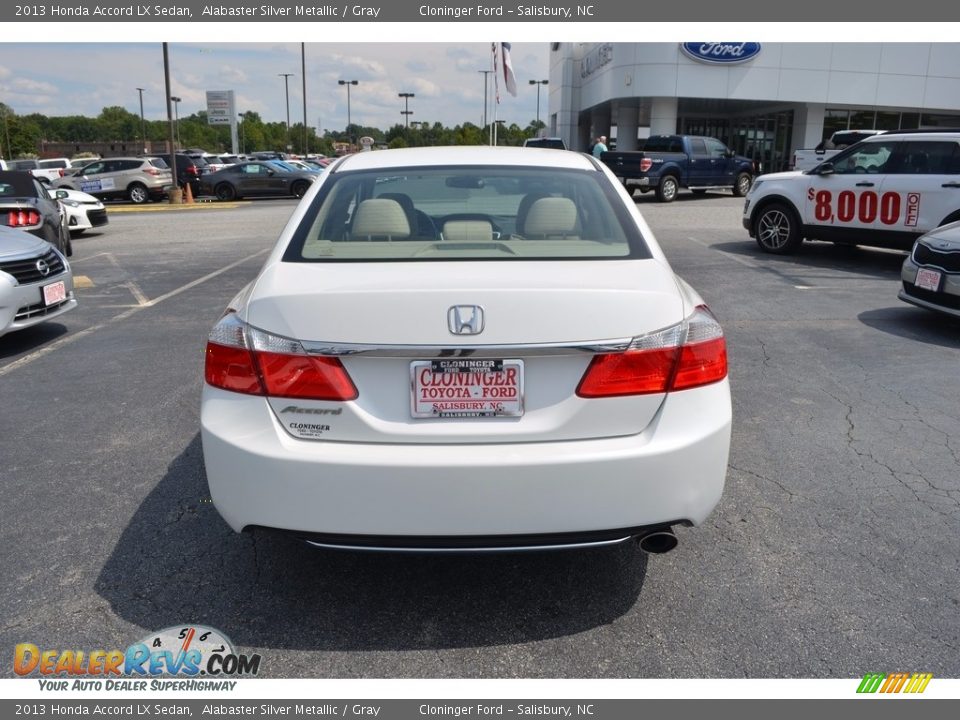 2013 Honda Accord LX Sedan Alabaster Silver Metallic / Gray Photo #4